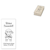 Little Ninja Warrior Address Rubberstempel (Gestempeld)
