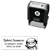 Little Ninja Warrior Address Zelfinktende Stempel (In situ)