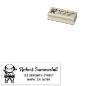 Little Ninja Warrior Adres Rubberstempel (Gestempeld)