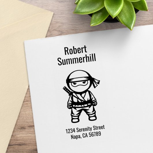 Little Ninja Warrior Adres Rubberstempel