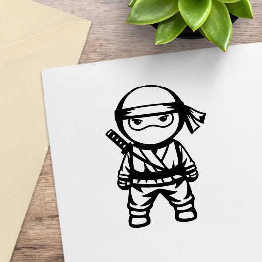 Little Ninja Warrior Color Me Rubberstempel