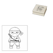 Little Ninja Warrior Color Me Rubberstempel (Gestempeld)