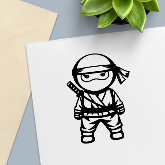 Little Ninja Warrior Color Me Zelfinktende Stempel