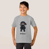 Little Ninja Warrior Custom Name T-shirt (Voorkant volledig)