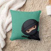Little Ninja Warrior on Green Kussen (Deken)