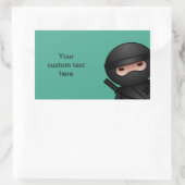 Little Ninja Warrior on Green Rechthoekige Sticker (Tas)