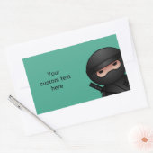 Little Ninja Warrior on Green Rechthoekige Sticker (Envelop)