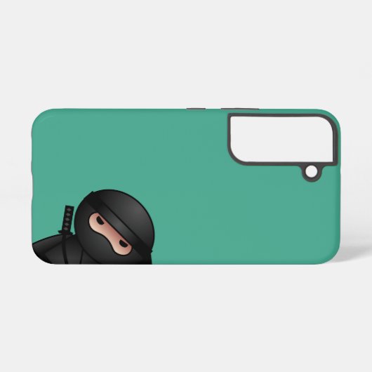 Little Ninja Warrior on Green Samsung Galaxy Hoesje (Achterkant horizontaal)