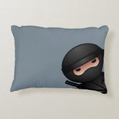 Little Ninja Warrior on Grey Accent Kussen (Achterkant)