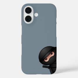 Little Ninja Warrior on Grey iPhone 16 Hoesje