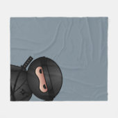 Little Ninja Warrior on Grey Fleece Deken (Voorkant (Horizontaal))