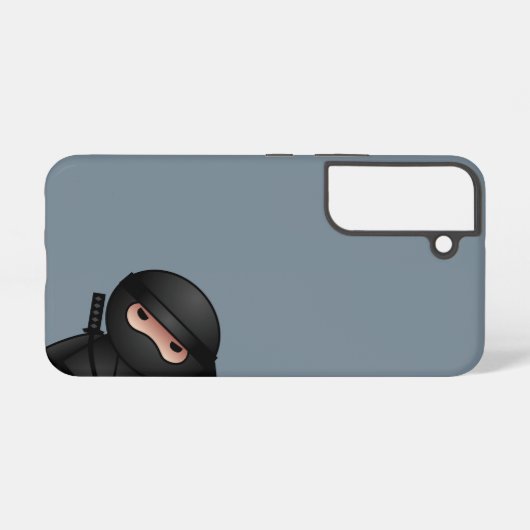 Little Ninja Warrior on Grey Samsung Galaxy Hoesje (Achterkant horizontaal)