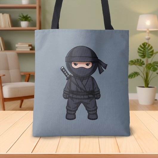 Little Ninja Warrior on Grey Tote Bag