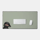 Little Ninja Warrior on Sage Green Bureaumat (Keyboard & Muis)