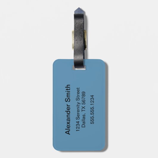 Little Ninja Warrior op Blue Bagagelabel (Achterkant verticaal)