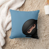 Little Ninja Warrior op Blue Kussen (Deken)