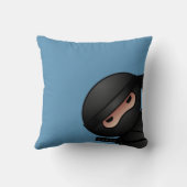 Little Ninja Warrior op Blue Kussen (Achterkant)