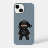 Little Ninja Warrior op Grey 2 iPhone Hoesje (Achterkant)