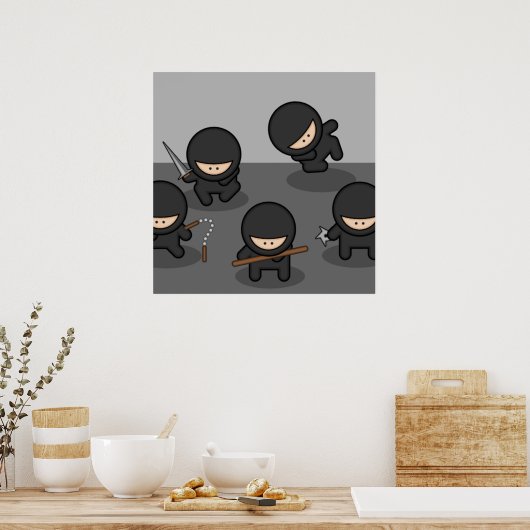 Little Ninjas Poster (Keuken)