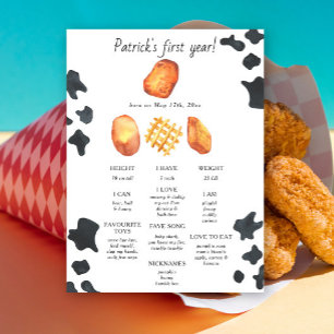 Little Nugget Eerste Verjaardag Milestone Verjaard Poster