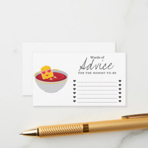 Little Nugget Meisje Baby shower Woorden van advie Informatiekaartje