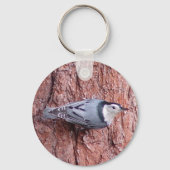 Little Nuthatch Bird Sleutelhanger (Voorkant)