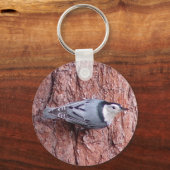 Little Nuthatch Bird Sleutelhanger (Voorkant)