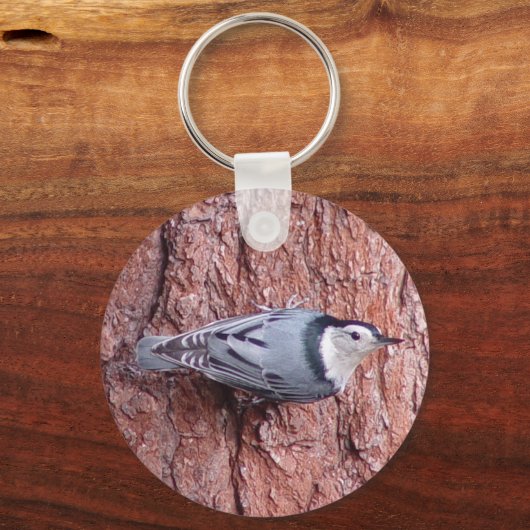 Little Nuthatch Bird Sleutelhanger (Voorkant)
