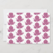 Little Octopus Turing One Animal First Birthday Kaart (Achterkant)