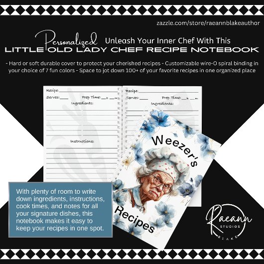 Little Old Lady Chef Recept Notitieboek