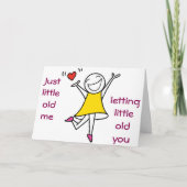 LITTLE OLD ME WENST LITTLE OLD YOU HAPPY BIRTHDAY KAART (Voorkant)