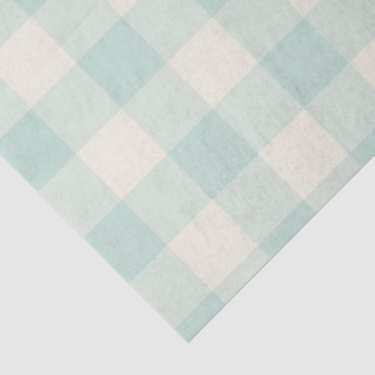 Little One Buffalo Check - soft teal Tissuepapier (Detail)