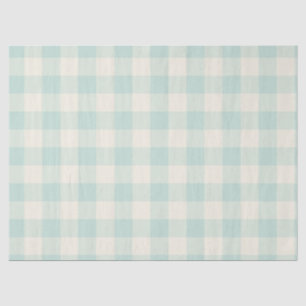 Little One Buffalo Check - zachte teal Tissuepapier