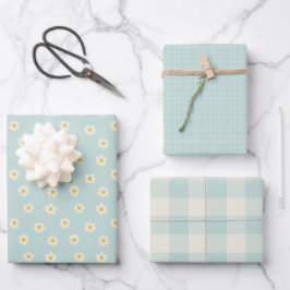 Little One Collection - zachte teal Inpakpapier Vel