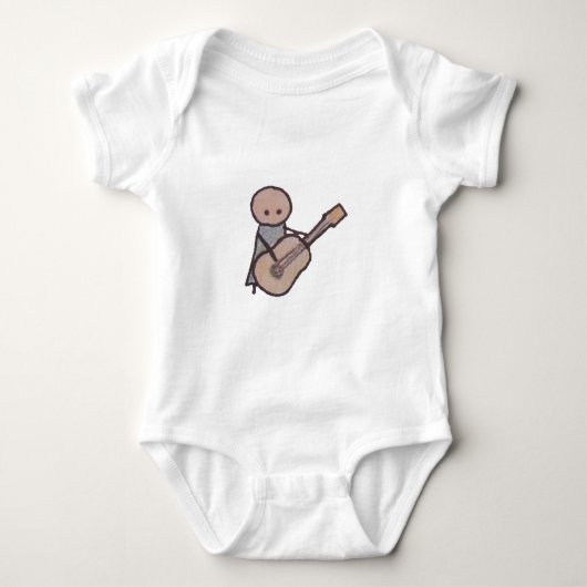 Little One guitar baby bodysuit (Voorkant)