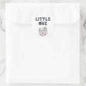 Little One | Indische Baby Beer | Vierkante Sticker (Tas)