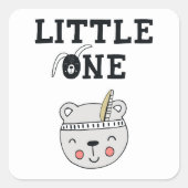 Little One | Indische Baby Beer | Vierkante Sticker (Voorkant)