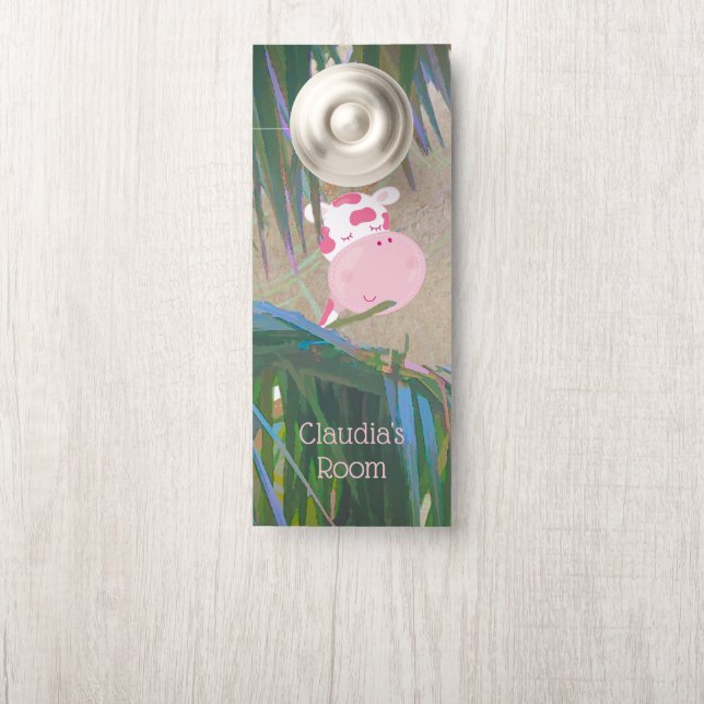 Little One Oerwoud Theme Custom Text Deurhanger (Op knop)
