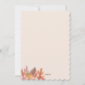 Little One Pink Herfst Baby shower Kaart (Achterkant)