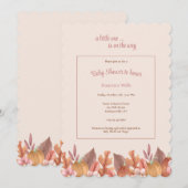 Little One Pink Herfst Baby shower Kaart (Voorkant / Achterkant)