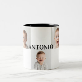 Little One’s Photo Mug – Add Your Baby’s Name Tweekleurige Koffiemok
