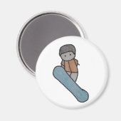 Little One snowboarder magneet (Voorkant / Achterkant)