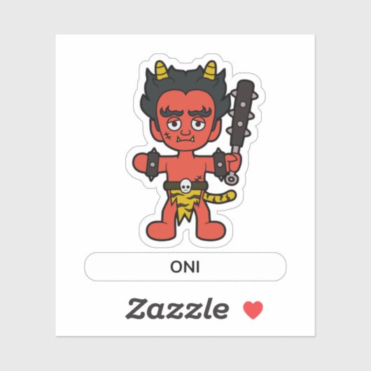 Little Oni- Japans Folklore Sticker (Vel)