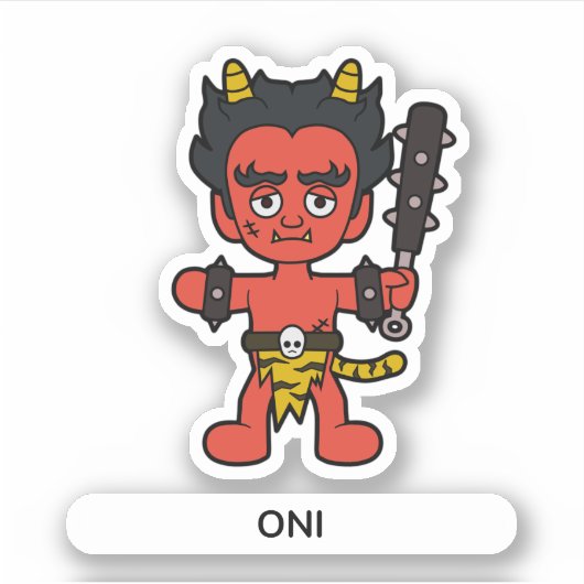 Little Oni- Japans Folklore Sticker (Voorkant)
