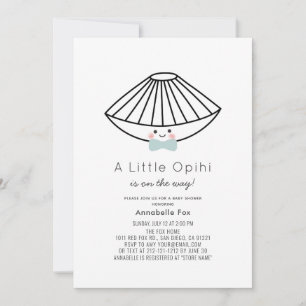 Little Opihi Blue Bow Stropdas Boy Baby shower Kaart