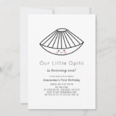 Little Opihi Blue Gender-neutrally 1st Birthday Kaart (Voorkant)