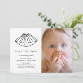 Little Opihi Geslachtsonbekende Foto 1e Verjaardag Kaart (Staand voorkant)