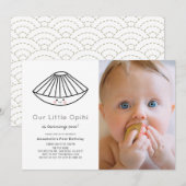 Little Opihi Geslachtsonbekende Foto 1e Verjaardag Kaart (Voorkant / Achterkant)