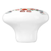  Little Oranje Bloemen Meisje Gnoom Keramische Knop (Zijkant)