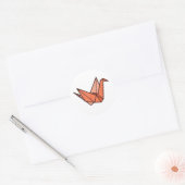 Little Origami Cranes Ronde Sticker (Envelop)